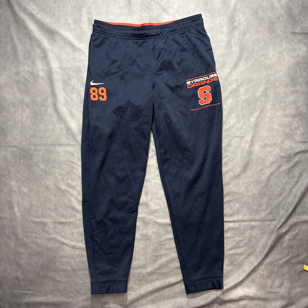 Nike Syracuse Orange Sweatpants Men's Large Navy Blue Team Issue Elite Dri-Fit